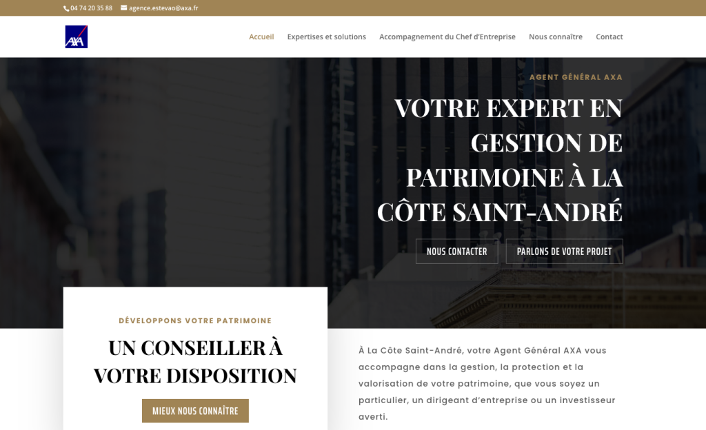Création du site internet AXA – Gestion de patrimoine