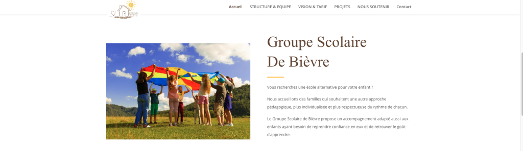 Site vitrine – Groupe Scolaire de Bièvre